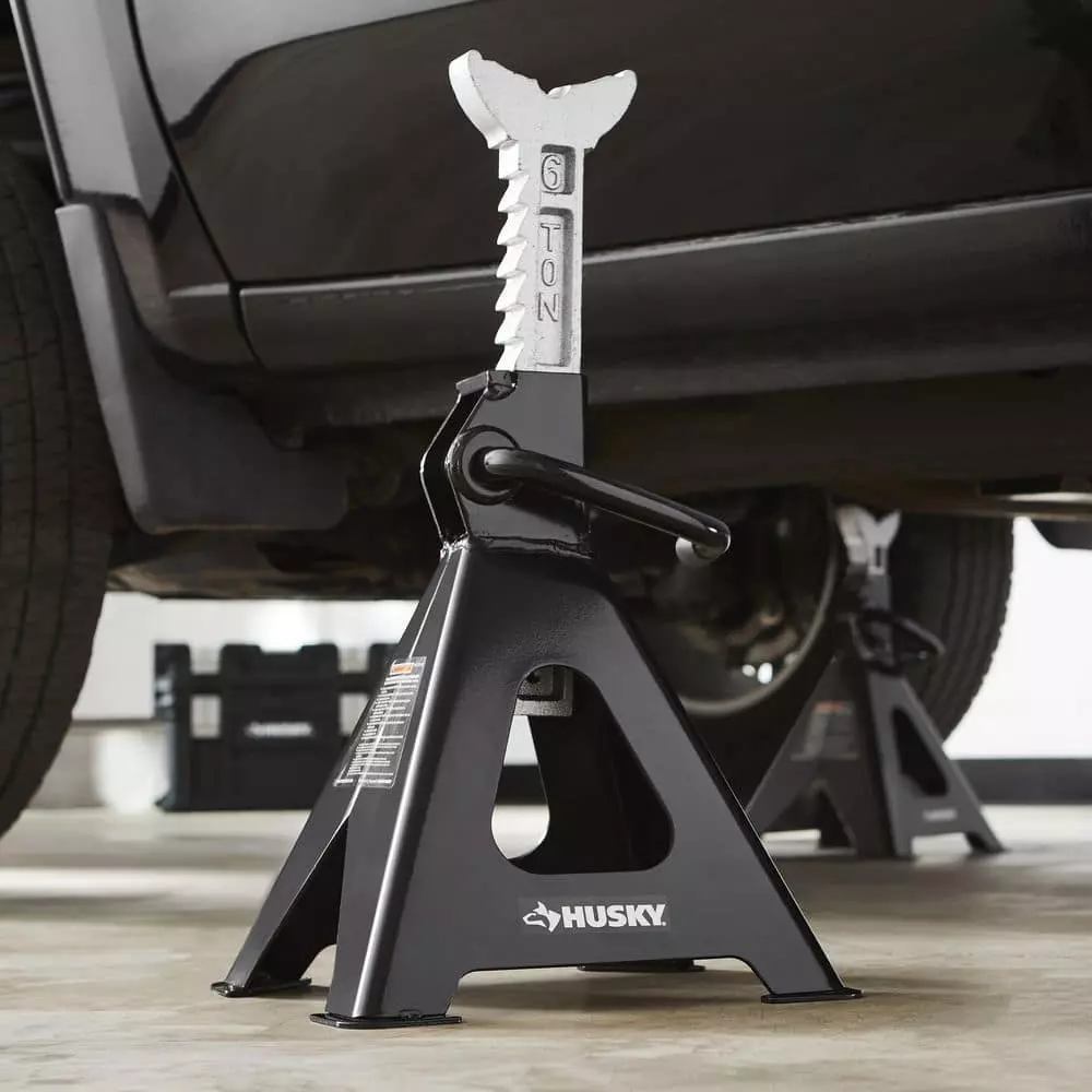 Husky 6-Ton Extended Reach Heavy-Duty Steel Jack Stands 5 Husky 6-Ton Extended Reach Heavy-Duty Steel Jack Stands - Image 3