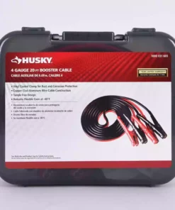 Husky 20 ft. 4-Gauge Booster Cables -Deals Hand Tools Zone Store husky jumper cables 0160420 ul1 d4 1000