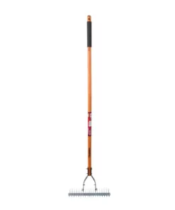 Husky 54 in. L Wood Handle Thatch Rake With Grip