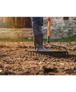 Husky 57 in. Wood Handle 16-Tine Bow Rake -Deals Hand Tools Zone Store husky landscaping rakes 77105 942 1f 1000