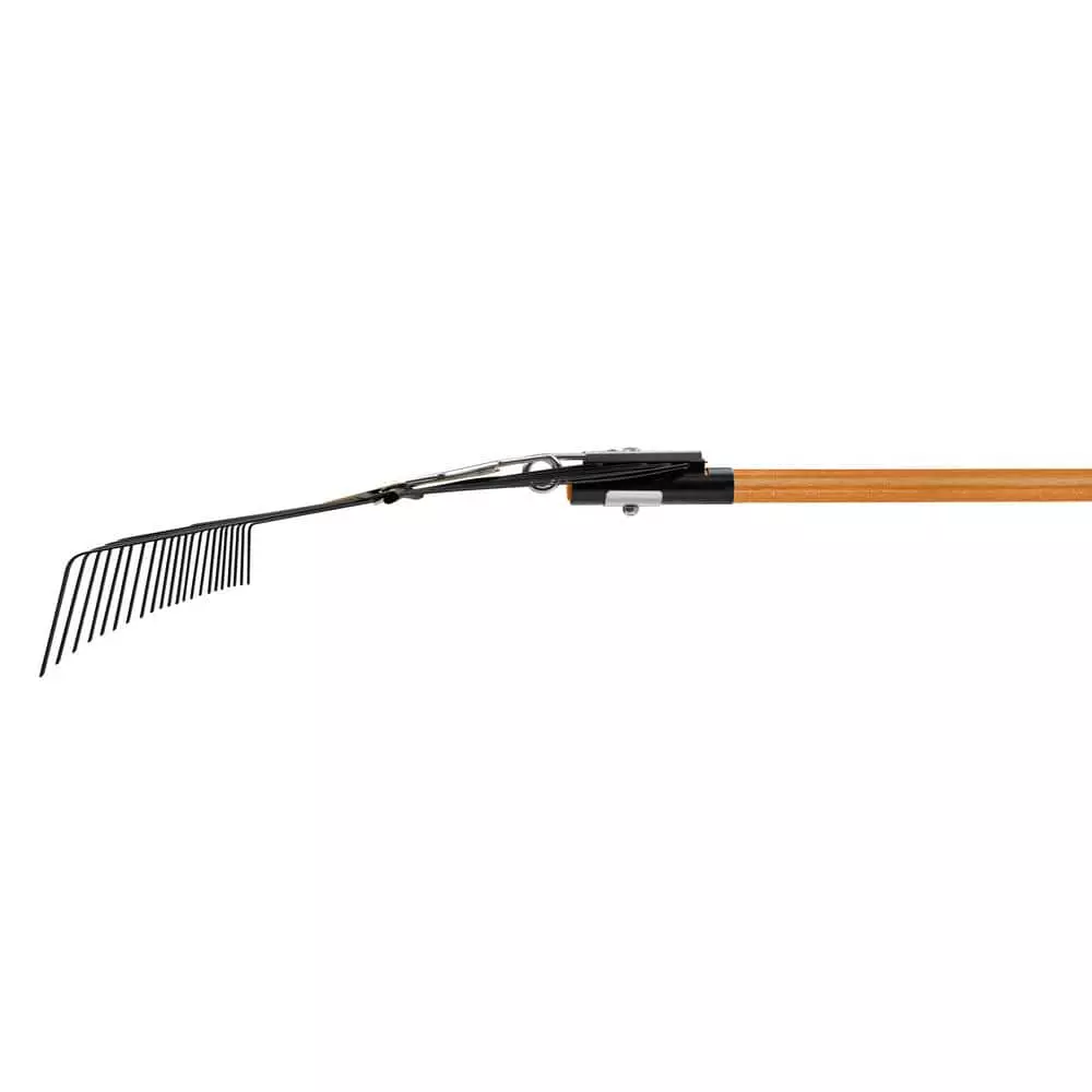Husky 53 in. Long Wood Handle 22 in. Steel Leaf Rake 5 Husky 53 in. Long Wood Handle 22 in. Steel Leaf Rake - Image 3