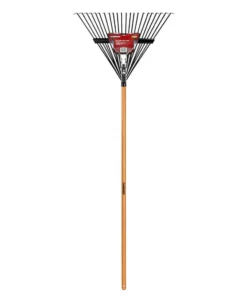 Husky 53 in. Long Wood Handle 22 in. Steel Leaf Rake