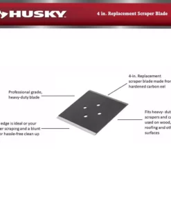 Husky 4 in. Replacement Scraper Blade -Deals Hand Tools Zone Store husky paint scrapers 17pt0103 1f 1000