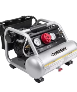Husky 1 Gal. Portable Electric-Powered Silent Air Compressor -Deals Hand Tools Zone Store husky portable air compressors 3300113 1f 1000