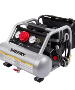 Husky 1 Gal. Portable Electric-Powered Silent Air Compressor -Deals Hand Tools Zone Store husky portable air compressors 3300113 40 1000