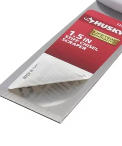 Husky 1.5 in. Stiff Chisel Scraper -Deals Hand Tools Zone Store husky putty knife 18pt0853 1f 1000