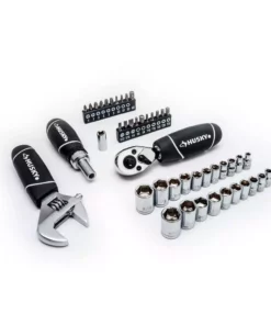 Husky 1/4 in. and 3/8 in. Stubby Ratchet and Socket Set (46-Piece) -Deals Hand Tools Zone Store husky ratchet socket sets h46pcsts 4f 1000