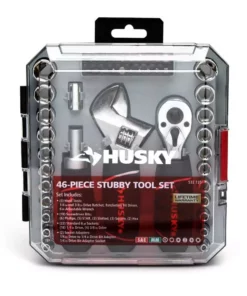 Husky 1/4 in. and 3/8 in. Stubby Ratchet and Socket Set (46-Piece) -Deals Hand Tools Zone Store husky ratchet socket sets h46pcsts c3 1000