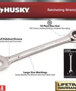 Husky Ratcheting SAE Combination Wrench Set (11-Piece) -Deals Hand Tools Zone Store husky ratcheting wrenches hrw11pcsae 40 1000