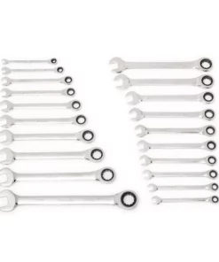 Husky 72-Tooth Ratcheting SAE/MM Combination Wrench Set (20-Piece)