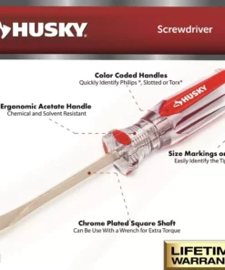 Husky Variety Screwdriver Set (6-Piece) -Deals Hand Tools Zone Store husky screwdriver sets h6pcsds 40 1000