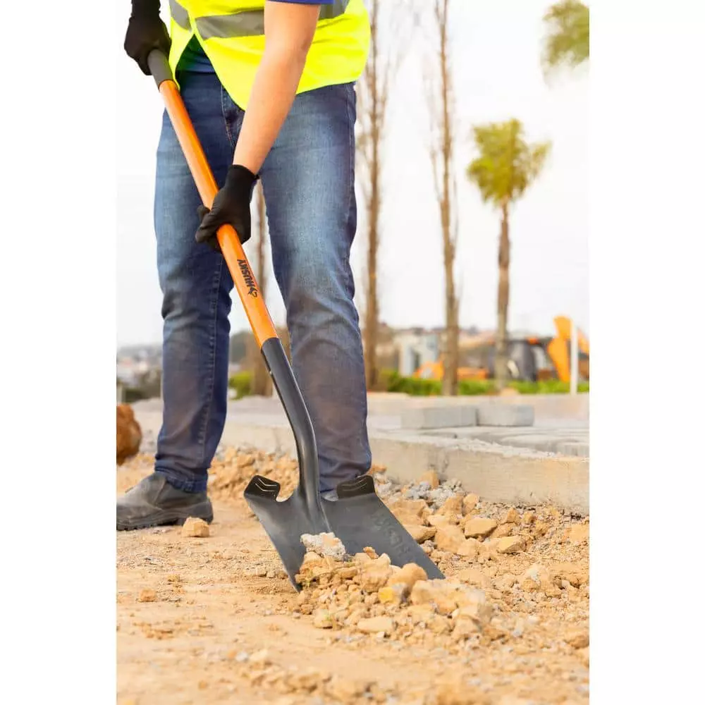 Husky 47 in. L Wood Handle Carbon Steel Transfer Shovel with Grip 6 Husky 47 in. L Wood Handle Carbon Steel Transfer Shovel with Grip - Image 4