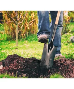 Husky 28 in. Wood Handle D-Grip Carbon Steel Drain Spade -Deals Hand Tools Zone Store husky shovels 77444 944 44 1000