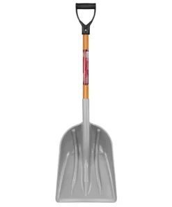 Husky 31 in. Wood Handle D-Grip Plastic Scoop Shovel
