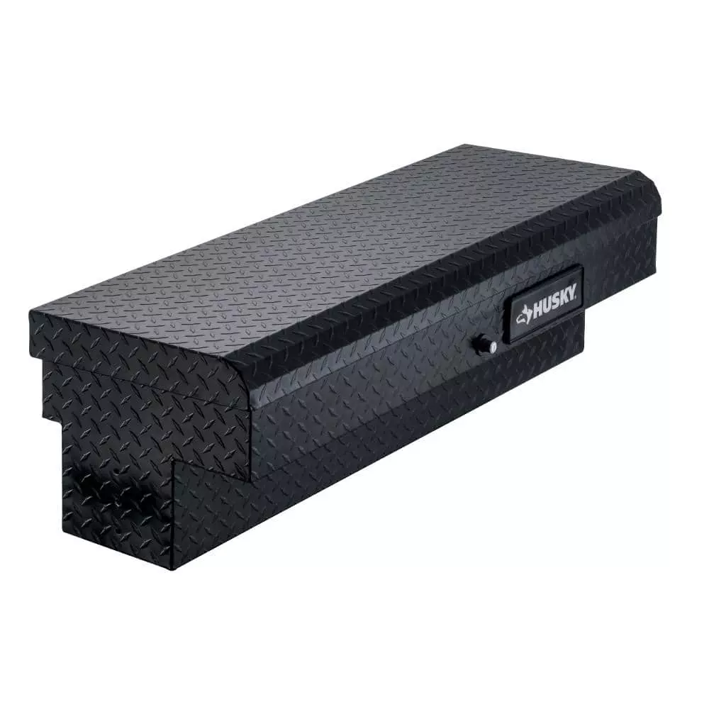 Husky 46.8 in. Matte Black Aluminum Lo-Side Side Mount Truck Tool Box 3 Husky 46.8 in. Matte Black Aluminum Lo-Side Side Mount Truck Tool Box