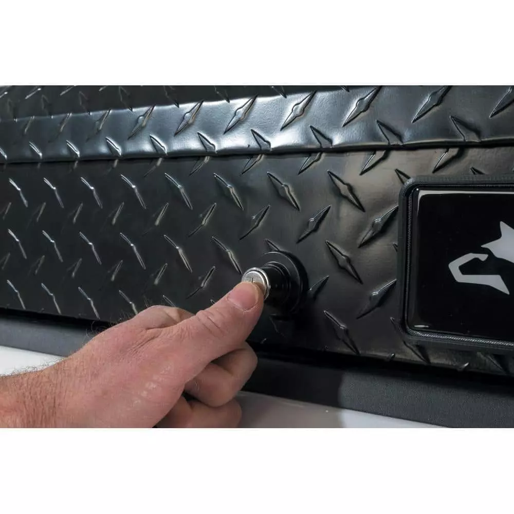 Husky 46.8 in. Matte Black Aluminum Lo-Side Side Mount Truck Tool Box 5 Husky 46.8 in. Matte Black Aluminum Lo-Side Side Mount Truck Tool Box - Image 3
