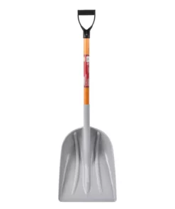 Husky 31 in. D-Grip Short Wood Handle Poly Scoop Shovel