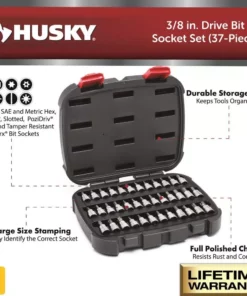 Husky 3/8 in. Drive Master Bit Socket Set (37-Piece) -Deals Hand Tools Zone Store husky socket sets h3dbs37pc 40 1000