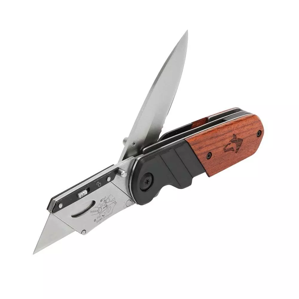 Husky 2-in-1 Folding Utility Knife and Sporting Knife 4 Husky 2-in-1 Folding Utility Knife and Sporting Knife - Image 2