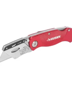 Husky Folding Lock-Back Utility Knife, Red with 10-Blades -Deals Hand Tools Zone Store husky utility knives 99979 1f 1000