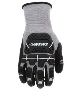 Husky Large ANSI 2 Cut Level Nitrile Coated Impact Work Glove -Deals Hand Tools Zone Store husky work gloves hk37130 lcc6 1f 1000