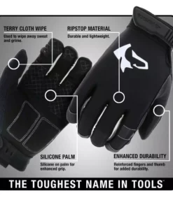 Husky Large Ripstop Hi-Dexterity Performance Work Glove with Touchscreen Capability -Deals Hand Tools Zone Store husky work gloves hk86024 lcc6 c3 1000