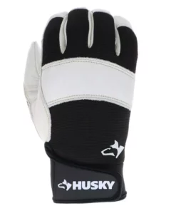 Husky Large Grain Cowhide Water Resistant Leather Performance Work Glove with Spandex Back -Deals Hand Tools Zone Store husky work gloves hk86025 lcc6 a0 1000