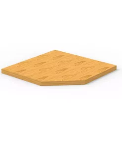 Husky 28 in. Solid Wood Corner Work Surface for Regular Duty Welded Steel Corner Garage Base Cabinet