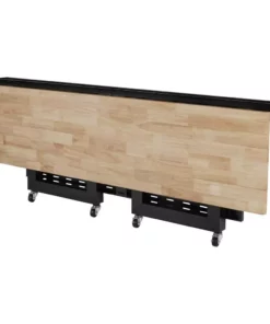 Husky 6 ft. Folding Adjustable Height Solid Wood Top Workbench in Black -Deals Hand Tools Zone Store husky workbenches g7200fw us 40 1000