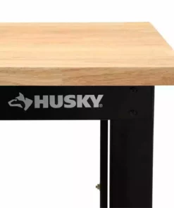 Husky 6 ft. Adjustable Height Solid Wood Top Workbench in Black for Ready to Assemble Steel Garage Storage System -Deals Hand Tools Zone Store husky workbenches g7200s us 76 1000