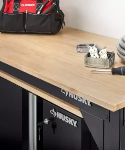 Husky 6 ft. Solid Wood Top Workbench in Black -Deals Hand Tools Zone Store husky workbenches g7200s1 us 40 1000
