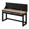 Husky 6 ft. Solid Wood Top Workbench in Black with Pegboard and 2 Drawers -Deals Hand Tools Zone Store husky workbenches g7202s us 64 1000