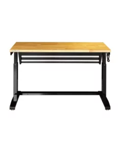 Husky 46 in. Adjustable Height Work Table with 2-Drawers in Black -Deals Hand Tools Zone Store husky workbenches holt4602b12 1f 1000