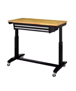 Husky 46 in. Adjustable Height Work Table with 2-Drawers in Black -Deals Hand Tools Zone Store husky workbenches holt4602b12 4f 1000