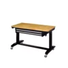 Husky 46 in. Adjustable Height Work Table with 2-Drawers in Black