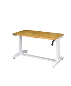 Husky 46 in. Adjustable Height Work Table in White