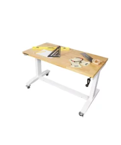 Husky 46 in. Adjustable Height Work Table in White -Deals Hand Tools Zone Store husky workbenches holt46xdbj2 c3 1000