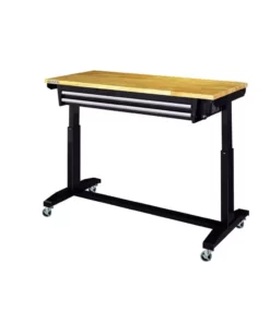 Husky 52 in. Adjustable Height Work Table with 2-Drawers in Black -Deals Hand Tools Zone Store husky workbenches holt5202b12 66 1000