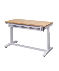 Husky 52 in. Adjustable Height Workbench Table with 2-Drawers in White -Deals Hand Tools Zone Store husky workbenches holt5202bj1 1f 1000