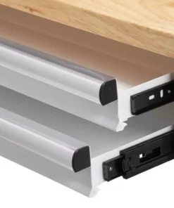 Husky 52 in. W x 24 in. D Steel 2-Drawer Adjustable Height Solid Wood Top Workbench Table in White -Deals Hand Tools Zone Store husky workbenches holt5202bj2 31 1000