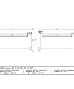 Husky 52 in. W x 24 in. D Steel 2-Drawer Adjustable Height Solid Wood Top Workbench Table in White -Deals Hand Tools Zone Store husky workbenches holt5202bj2 a0 1000