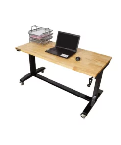 Husky 52 in. W x 24 in. D Adjustable Height Solid Wood Top Workbench Table in Black 17 Husky 52 in. W x 24 in. D Adjustable Height Solid Wood Top Workbench Table in Black -Deals Hand Tools Zone Store husky workbenches holt52xdb12 40 1000