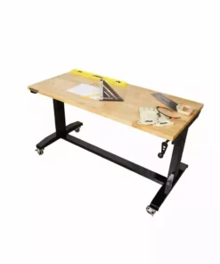 Husky 52 in. W x 24 in. D Adjustable Height Solid Wood Top Workbench Table in Black 22 Husky 52 in. W x 24 in. D Adjustable Height Solid Wood Top Workbench Table in Black -Deals Hand Tools Zone Store husky workbenches holt52xdb12 c3 1000