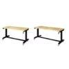 Husky Two Pack 52 in. and 62 in. Adjustable Height Work Tables with Solid Wood Tops in Black 2 Husky Two Pack 52 in. and 62 in. Adjustable Height Work Tables with Solid Wood Tops in Black -Deals Hand Tools Zone Store husky workbenches holt52xdb12 holt62xdb12 64 1000