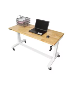 Husky 52 in. Adjustable Height Work Table in White -Deals Hand Tools Zone Store husky workbenches holt52xdbj2 40 1000