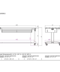 Husky 62 in. Adjustable Height Work with 2-Drawers Table in White -Deals Hand Tools Zone Store husky workbenches holt6202bj2 40 1000
