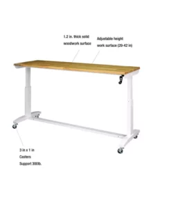 Husky 72 in. Adjustable Height Work Table in White -Deals Hand Tools Zone Store husky workbenches holt72xdbj2 1d 1000