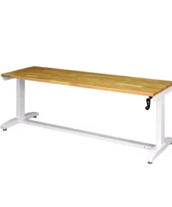 Husky 72 in. Adjustable Height Work Table in White