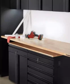 Husky 84 in. Solid Wood Work Surface for Heavy Duty Welded Steel Garage Storage System -Deals Hand Tools Zone Store husky workbenches htc1000003 31 1000