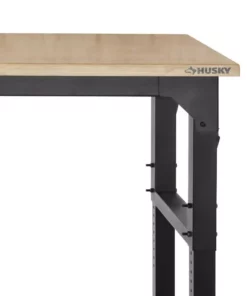 Husky 6 ft. Adjustable Height Solid Wood Top Workbench in Black for Heavy Duty Welded Steel Garage Storage System 21 Husky 6 ft. Adjustable Height Solid Wood Top Workbench in Black for Heavy Duty Welded Steel Garage Storage System -Deals Hand Tools Zone Store husky workbenches htc1000004 c3 1000